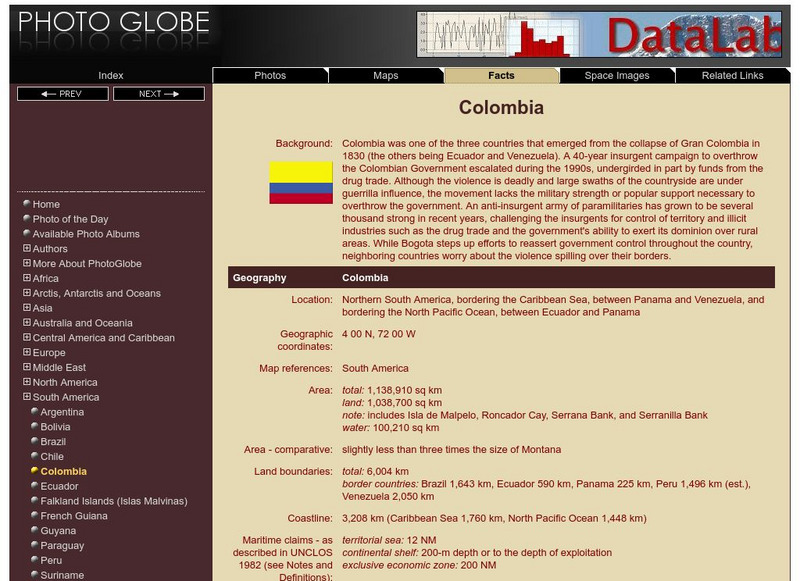 Photo Globe: Colombia Handout Photo Globe: Colombia Handout