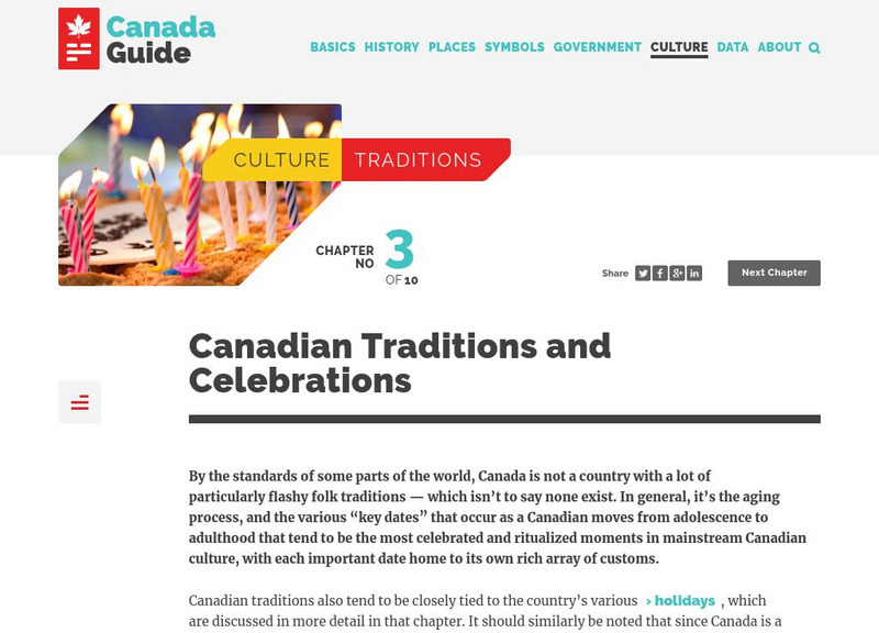 Complete Guide to Canada: Canadian Traditions Website Complete Guide to Canada: Canadian Traditions Website
