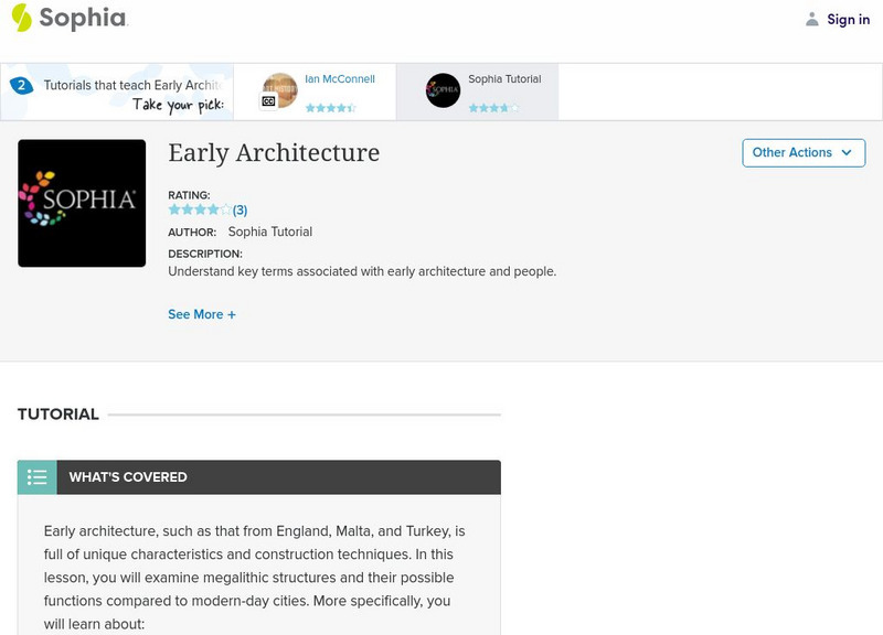 Sophia: Early Architecture Unit Plan