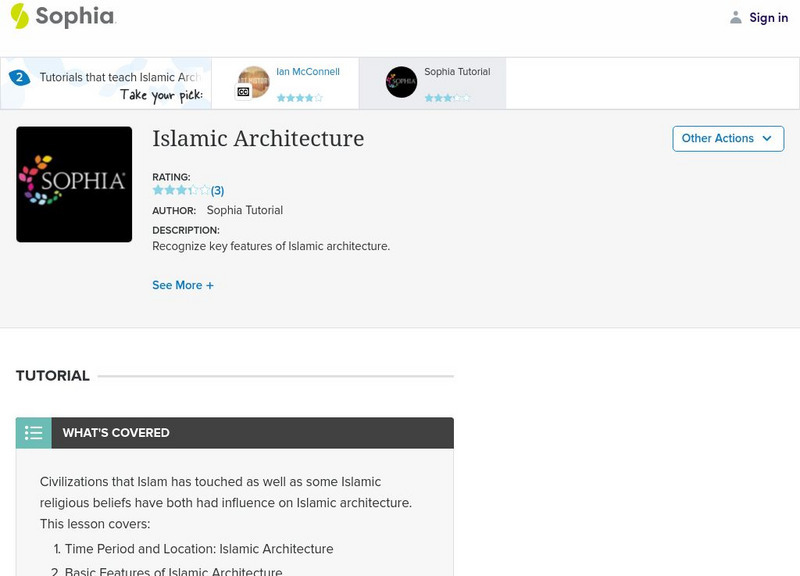 Sophia: Islamic Architecture Unit Plan Sophia: Islamic Architecture Unit Plan