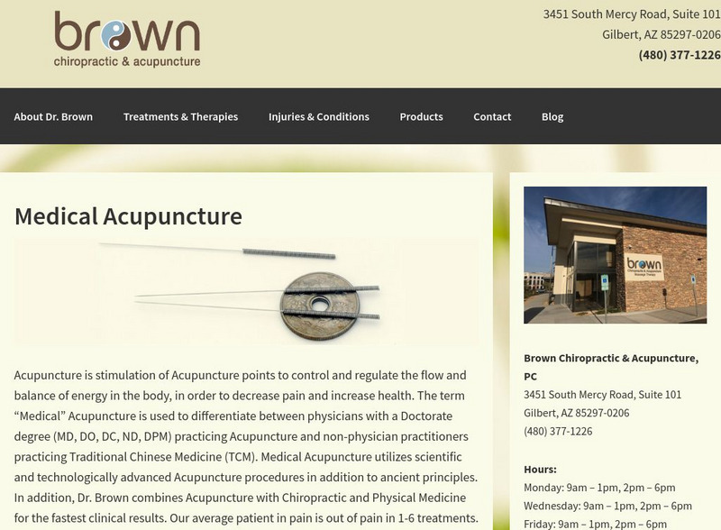 Brown Chiropractic and Acupuncture Website Brown Chiropractic and Acupuncture Website