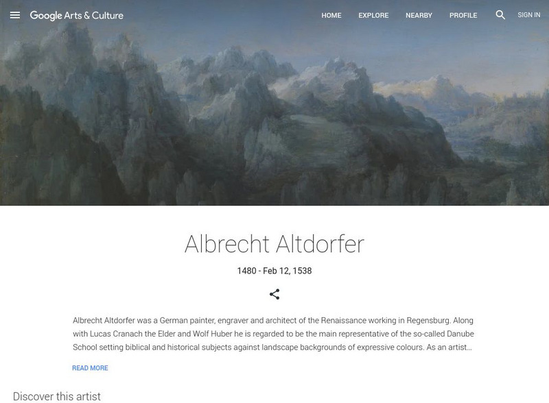 Google Cultural Institute: Albrecht Altdorfer Handout