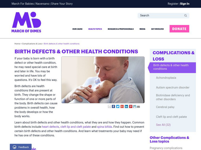 March of Dimes: Birth Defects & Other Health Condition Website March of Dimes: Birth Defects & Other Health Condition Website