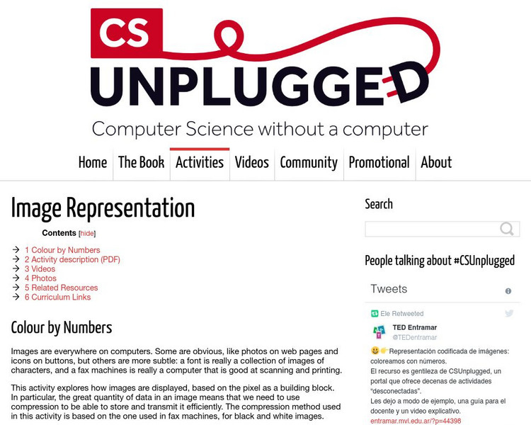 University of Canterbury: Cs Unplugged: Image Representation Lesson Plan University of Canterbury: Cs Unplugged: Image Representation Lesson Plan