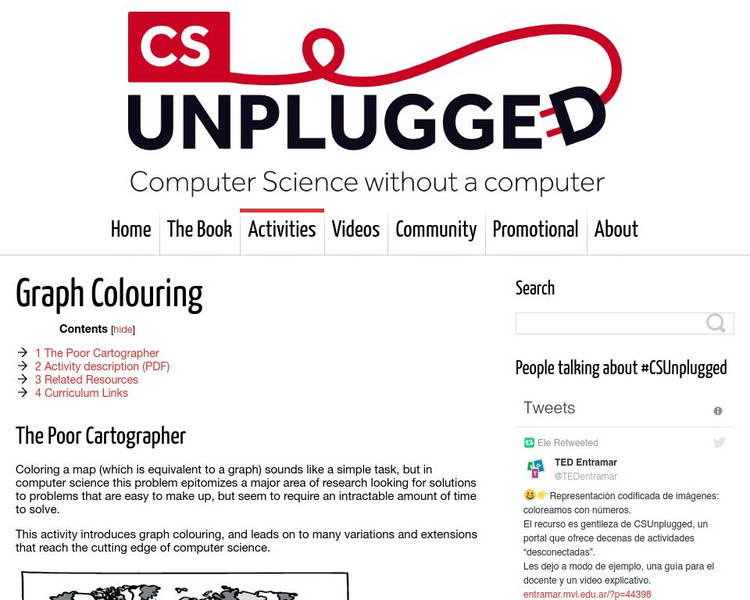 University of Canterbury: Cs Unplugged: Graph Colouring Lesson Plan University of Canterbury: Cs Unplugged: Graph Colouring Lesson Plan