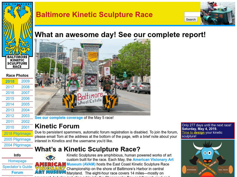 Baltimore Kinetic Sculpture Race Website Baltimore Kinetic Sculpture Race Website