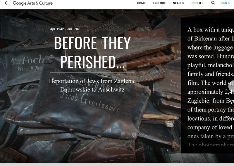 Google Cultural Institute: Before They Perished PPT