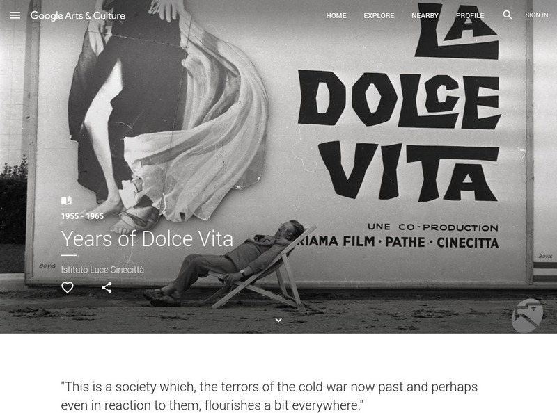 Google Cultural Institute: Years of Dolce Vita PPT Google Cultural Institute: Years of Dolce Vita PPT