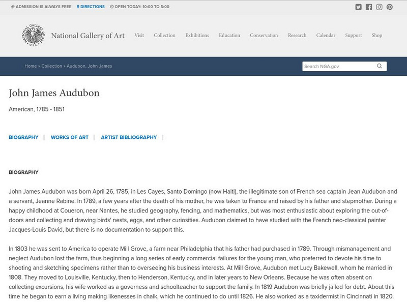 National Gallery of Art: John James Audubon Website National Gallery of Art: John James Audubon Website