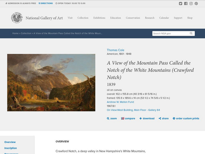National Gallery of Art: A View of the Mountain Pass Website