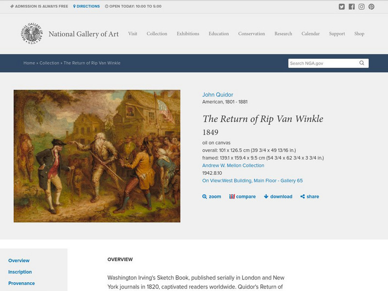 National Gallery of Art: The Return of Rip Van Winkle by John Quidor Website National Gallery of Art: The Return of Rip Van Winkle by John Quidor Website