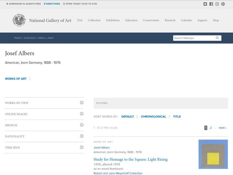 National Gallery of Art: Josef Albers Website