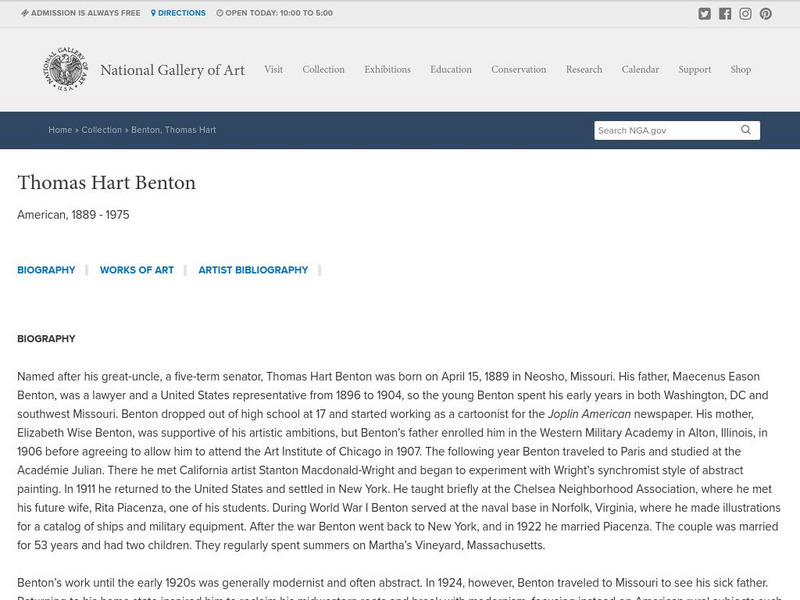 National Gallery of Art: Thomas Hart Benton Website