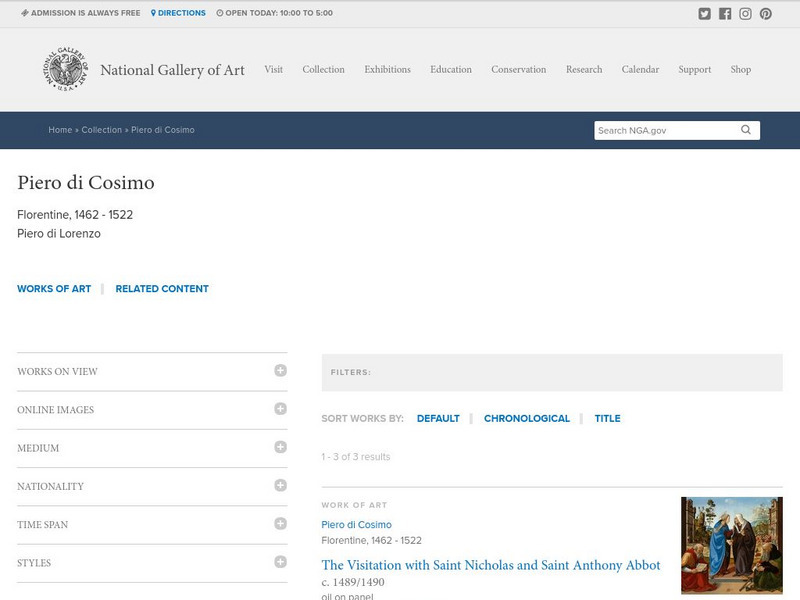 National Gallery of Art: Piero Di Cosimo Website National Gallery of Art: Piero Di Cosimo Website