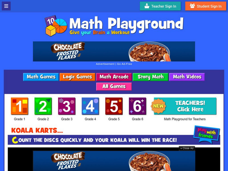 Math Playground: Koala Karts Interactive