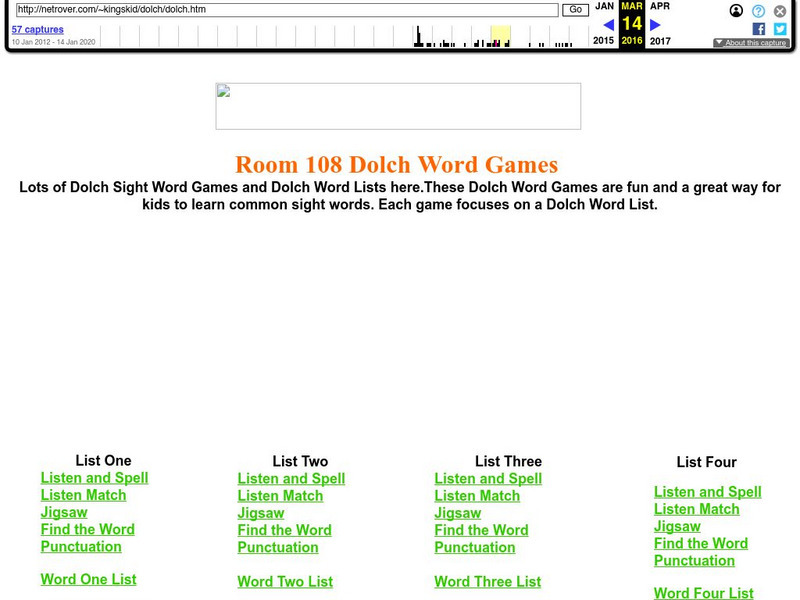 King's Kids: Room 108: Dolch Word Games Website King's Kids: Room 108: Dolch Word Games Website