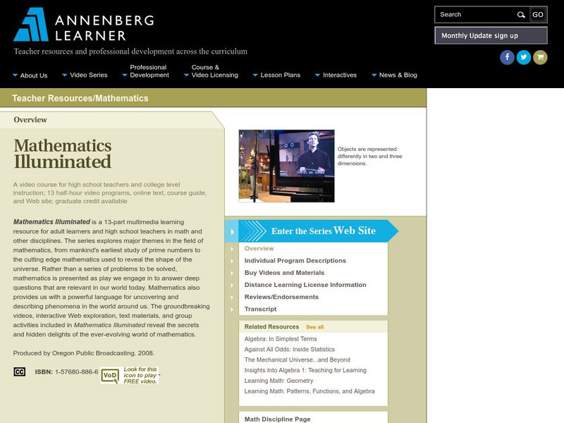 Annenberg Learner: Mathematics Illuminated: Topology's Twists and Turns Professional Doc Annenberg Learner: Mathematics Illuminated: Topology's Twists and Turns Professional Doc