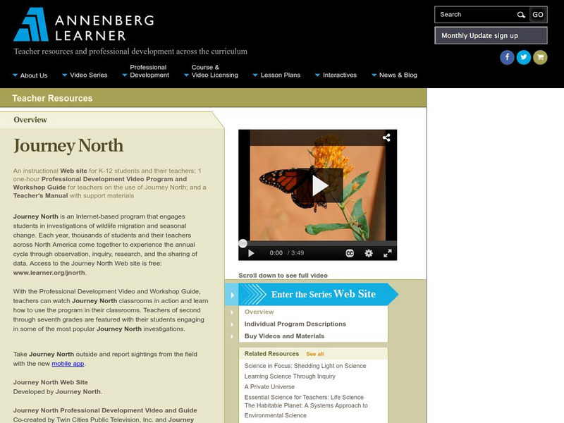 Annenberg Learner: Teacher Resources: Journey North Instructional Video Annenberg Learner: Teacher Resources: Journey North Instructional Video