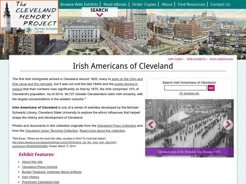Cleveland Memory Project: Irish Americans of Cleveland Website Cleveland Memory Project: Irish Americans of Cleveland Website