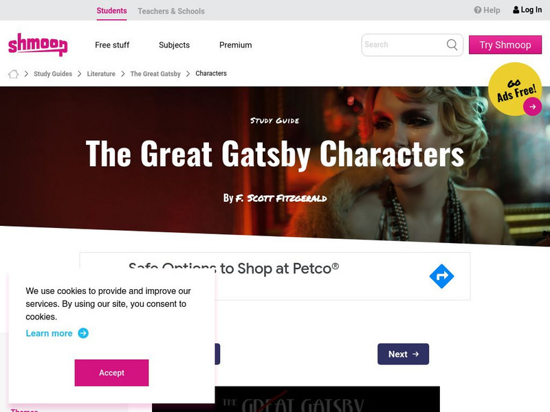 Shmoop: The Great Gatsby Characters Activity Shmoop: The Great Gatsby Characters Activity