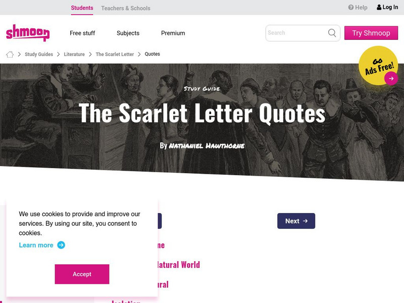 Shmoop: The Scarlet Letter Quotes Activity Shmoop: The Scarlet Letter Quotes Activity