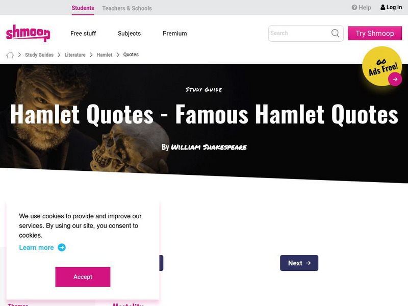 Shmoop: Hamlet Quotes Activity Shmoop: Hamlet Quotes Activity