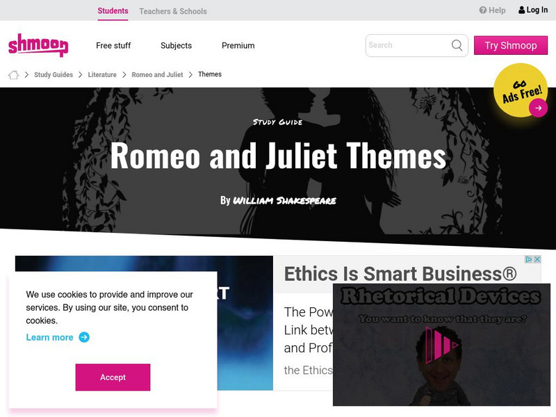 Shmoop: Romeo and Juliet Theme of Love Activity