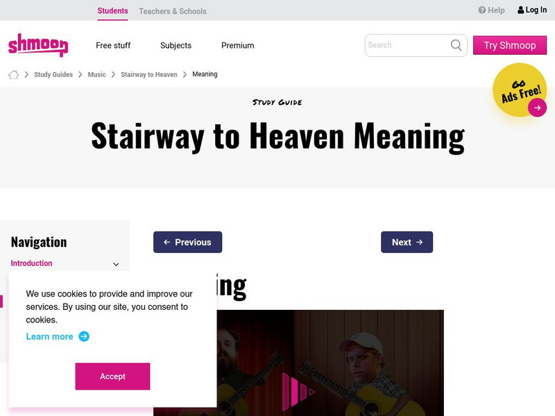 Shmoop: Stairway to Heaven Meaning Activity Shmoop: Stairway to Heaven Meaning Activity