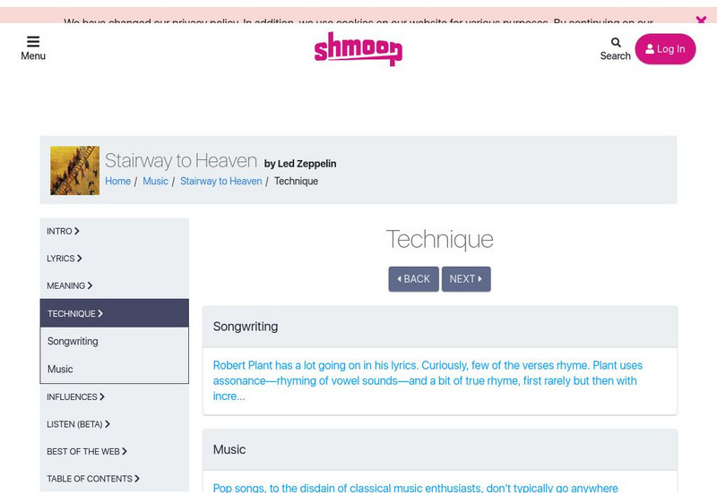 Shmoop: Stairway to Heaven Technique Activity Shmoop: Stairway to Heaven Technique Activity