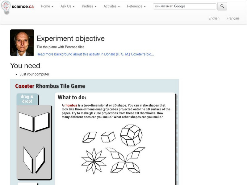 Science.ca: Coxeter Tile Rhombus Game Interactive Science.ca: Coxeter Tile Rhombus Game Interactive