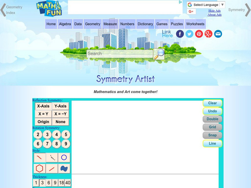 Math Is Fun: Symmetry Artist Activity Math Is Fun: Symmetry Artist Activity
