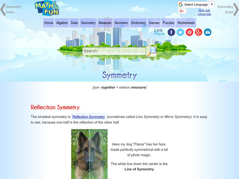 Math Is Fun: Symmetry Activity Math Is Fun: Symmetry Activity