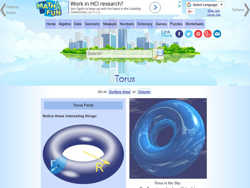 Math Is Fun: Torus Unknown Type Math Is Fun: Torus Unknown Type