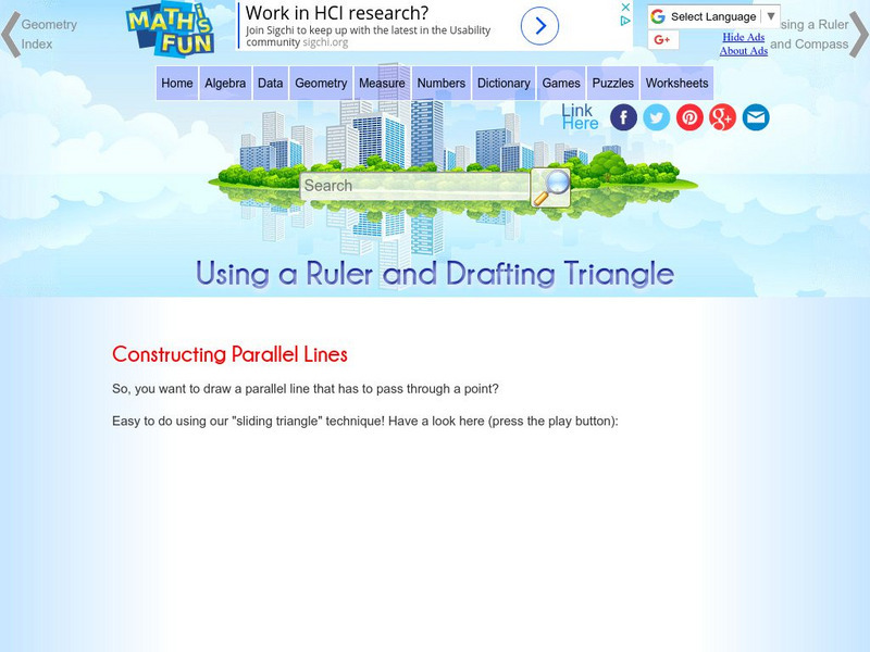 Math Is Fun: Using a Ruler and Drafting Triangle Activity Math Is Fun: Using a Ruler and Drafting Triangle Activity
