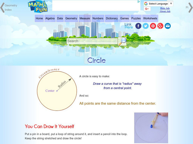 Math Is Fun: Circle Activity