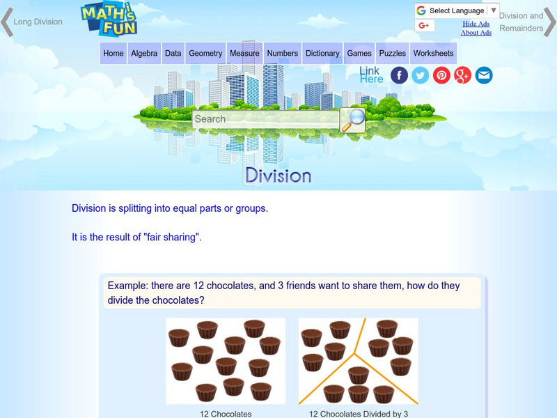 Math is fun division activity for 3rd 8th grade lesson planet