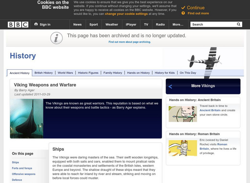 Bbc: History: Viking Weapons and Warfare Handout Bbc: History: Viking Weapons and Warfare Handout