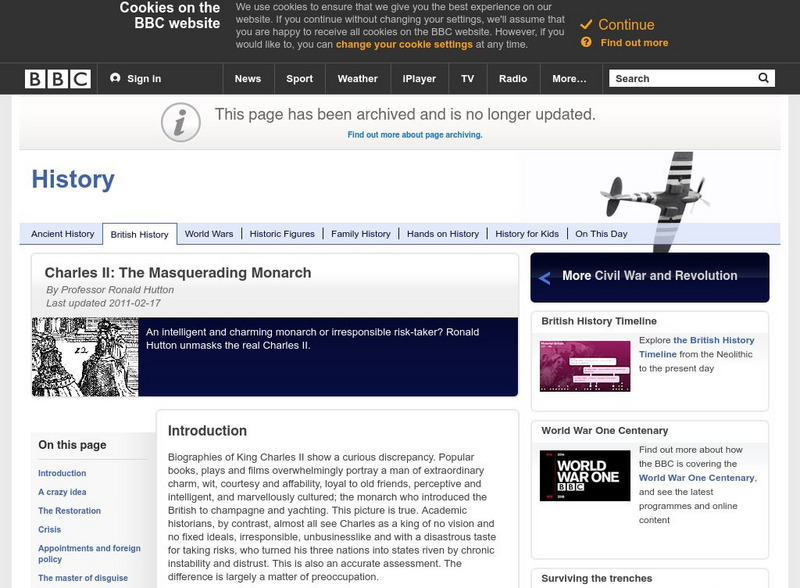 Bbc: History: The Masquerading Monarch Handout Bbc: History: The Masquerading Monarch Handout