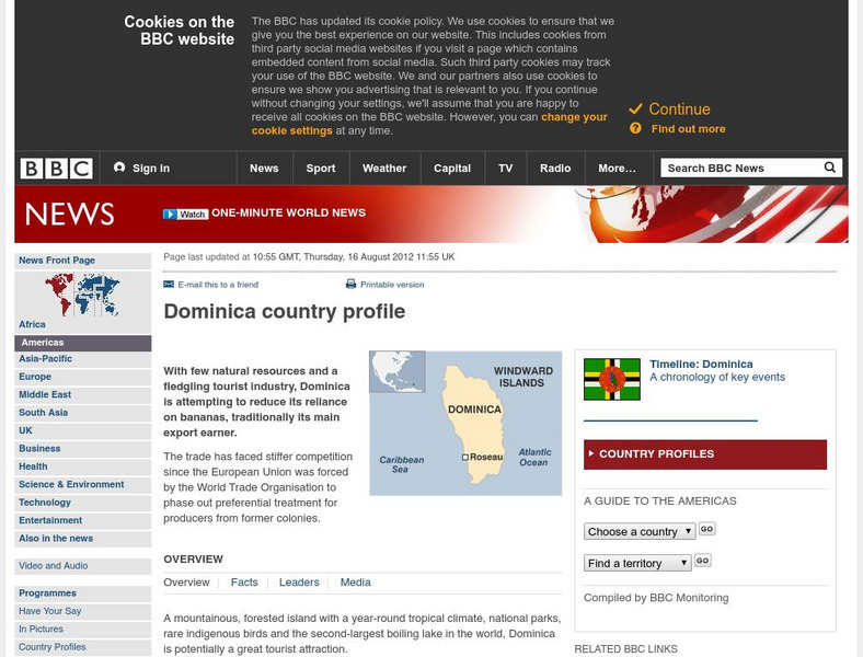 Bbc: News: Country Profile: Dominica Article