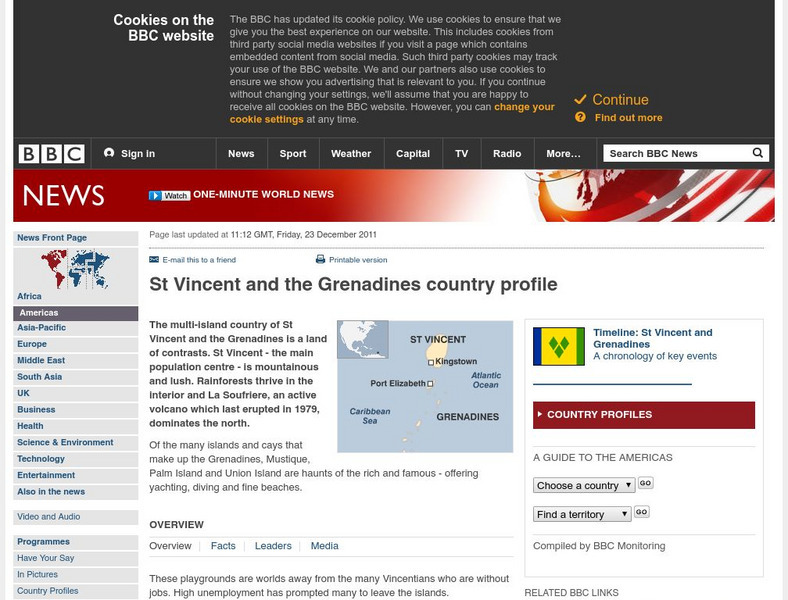 Bbc: News: Country Profile: St Vincent and the Grenadines Handout