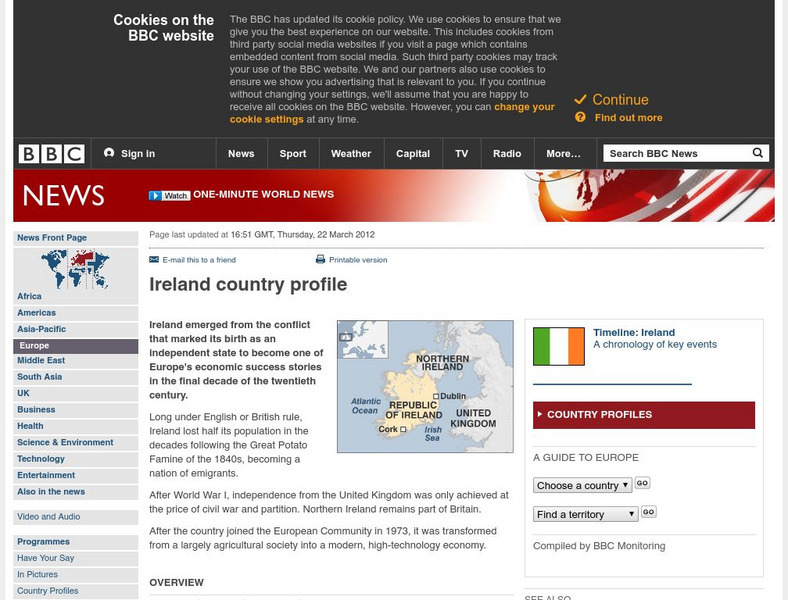 Bbc: News: Country Profile: Ireland Handout Bbc: News: Country Profile: Ireland Handout