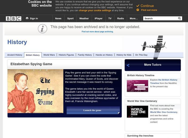 Bbc: History: Elizabethan Spying Game Interactive Bbc: History: Elizabethan Spying Game Interactive
