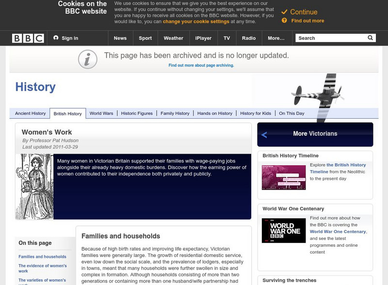 Bbc: History: Women's Work in Victorian England Website Bbc: History: Women's Work in Victorian England Website