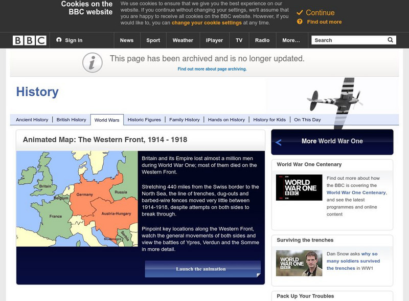 Bbc History: World Wars: World War One: Animated Map: Western Front, 1914 18 Graphic Bbc History: World Wars: World War One: Animated Map: Western Front, 1914 18 Graphic