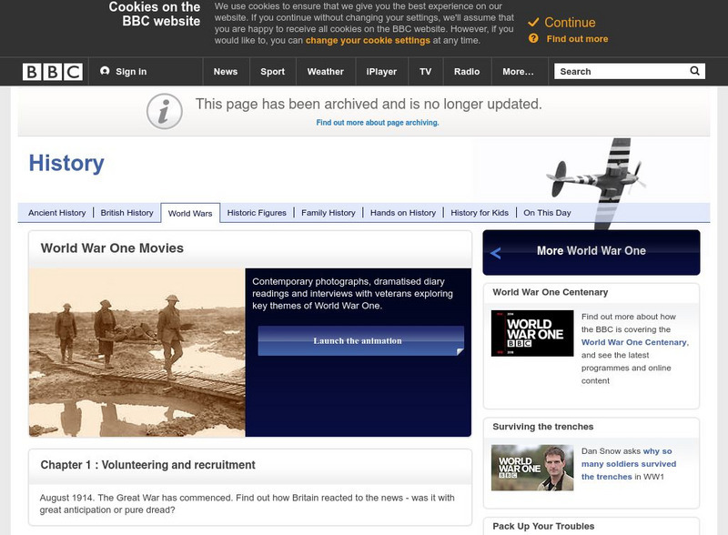 Bbc History: World Wars: World War One: World War One Movies Instructional Video