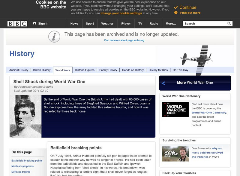 Bbc History: World Wars: World War One: Shell Shock During World War One Website Bbc History: World Wars: World War One: Shell Shock During World War One Website