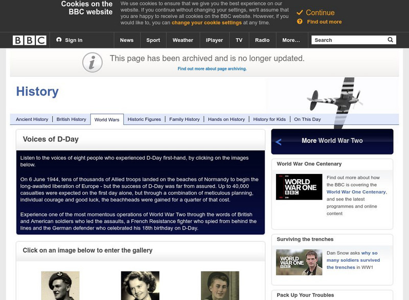 Bbc History: World Wars: World War Two: Voices of D Day Audio