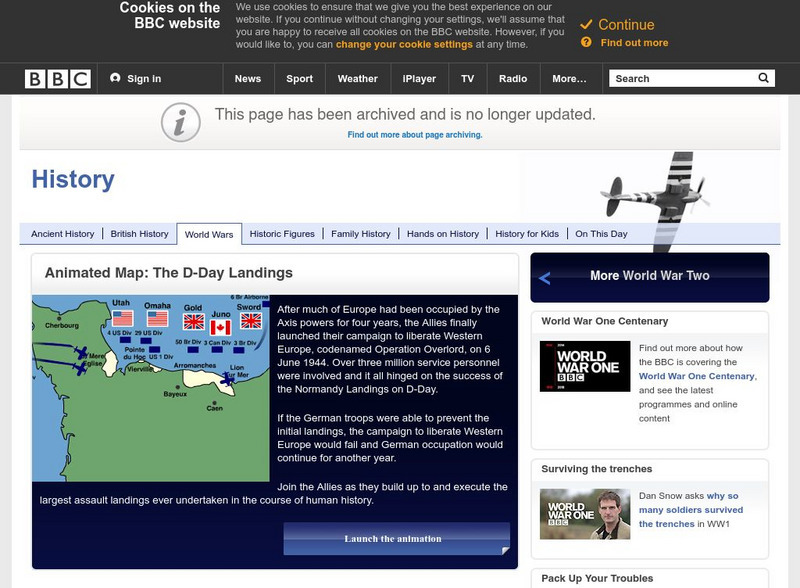 Bbc History: World Wars: World War Two: Animated Map: D Day Landings Graphic Bbc History: World Wars: World War Two: Animated Map: D Day Landings Graphic