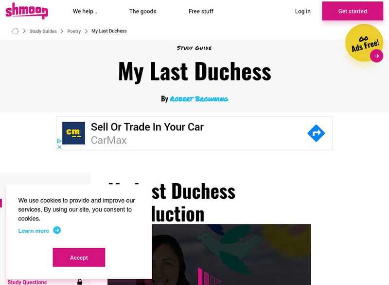 Shmoop: My Last Duchess Activity Shmoop: My Last Duchess Activity