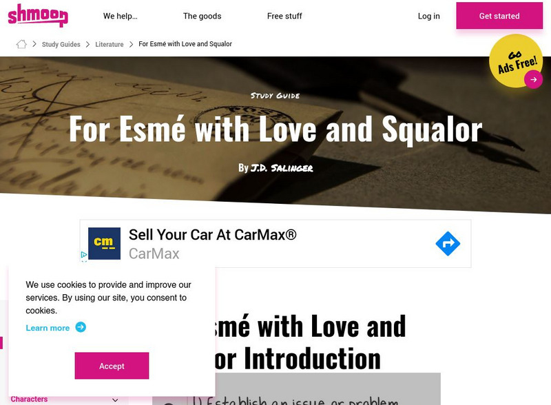 Shmoop: For Esme With Love and Squalor Unit Plan Shmoop: For Esme With Love and Squalor Unit Plan